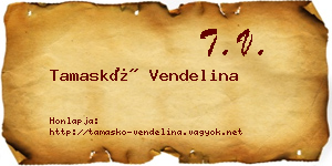 Tamaskó Vendelina névjegykártya